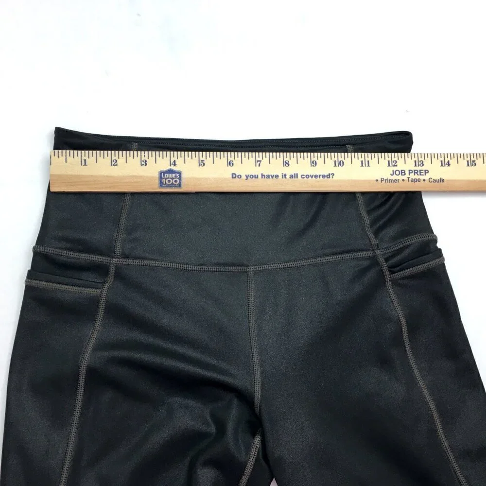 Athleta Women's Black Leggings Inclination Moto Sparkly Small length 25